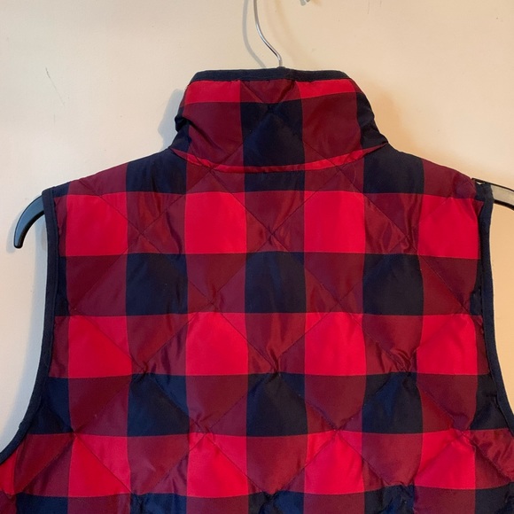 J.Crew Plaid Zip Up Vest Sz Medium - Picture 5 of 9
